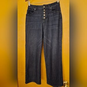 J. Jill Dark High Rise Straight Leg Crop Jeans 8T